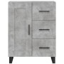 Aparador alto madera contrachapada gris hormigón 69,5x34x180 cm
