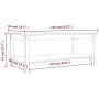Couchtisch aus massivem grauem Kiefernholz, 110 x 55 x 45 cm von vidaXL, Couchtisch - Ref: Foro24-822274, Preis: 78,15 €, Rab...