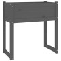 Pflanzgefäß aus massivem Kiefernholz grau 78x40x81 cm von vidaXL, Töpfe und Pflanzgefäße - Ref: Foro24-822134, Preis: 65,75 €...