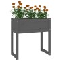 Pflanzgefäß aus massivem Kiefernholz grau 78x40x81 cm von vidaXL, Töpfe und Pflanzgefäße - Ref: Foro24-822134, Preis: 65,75 €...