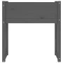 Pflanzgefäß aus massivem Kiefernholz grau 78x40x81 cm von vidaXL, Töpfe und Pflanzgefäße - Ref: Foro24-822134, Preis: 64,87 €...