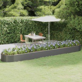 Jardinera arriate acero galvanizado gris 507x100x36 cm