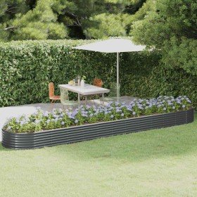 Jardinera arriate acero galvanizado antracita 507x100x36cm en Maceteros y jardineras | Comprar online en Foro24