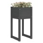 Solid gray pine wood planter 40x40x81 cm by vidaXL, Pots and planters - Ref: Foro24-822126, Price: 42,37 €, Discount: %