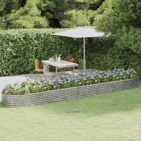 Jardinera arriate acero galvanizado plata 507x100x36 cm Jardinera arriate acero galvanizado plata 507x100x36 cm