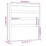 Bettkopfteil aus massivem grauem Kiefernholz, 95 x 4 x 100 cm von vidaXL, Kopf- und Fußteile - Ref: Foro24-822234, Preis: 24,...