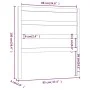 Cabecero de cama madera maciza de pino gris 95x4x100 cm de vidaXL, Cabeceros y pies de cama - Ref: Foro24-822234, Precio: 24,...