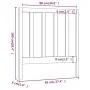 Bettkopfteil aus massivem Kiefernholz, 95 x 4 x 100 cm von vidaXL, Kopf- und Fußteile - Ref: Foro24-822237, Preis: 25,46 €, R...