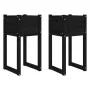 Planter 2 units solid black pine wood 40x40x81 cm by vidaXL, Pots and planters - Ref: Foro24-822131, Price: 77,16 €, Discount: %
