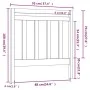 Bettkopfteil aus massivem weißem Kiefernholz, 95 x 4 x 100 cm von vidaXL, Kopf- und Fußteile - Ref: Foro24-822243, Preis: 36,...