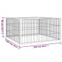 Hundeauslauf mit 4 Paneelen aus pulverbeschichtetem Stahl von vidaXL, Hundehütten und Zäune - Ref: Foro24-171794, Preis: 64,9...