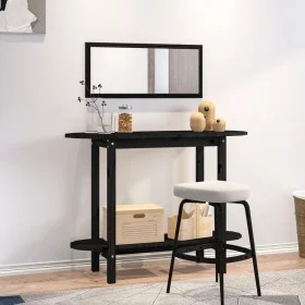 Konsolentisch aus massivem schwarzem Kiefernholz, 110 x 40 x 80 cm von vidaXL, Couchtisch - Ref: Foro24-822301, Preis: 70,98 ...