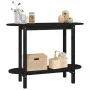 Mesa consola madera maciza de pino negro 110x40x80 cm de vidaXL, Mesas de centro - Ref: Foro24-822301, Precio: 70,93 €, Descu...