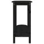 Mesa consola madera maciza de pino negro 110x40x80 cm de vidaXL, Mesas de centro - Ref: Foro24-822301, Precio: 70,93 €, Descu...