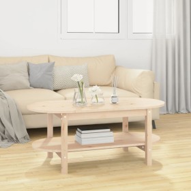 Mesa de centro de madera maciza de pino 110x55x45 cm