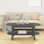 Mesa de centro de madera maciza de pino gris 110x55x45 cm de vidaXL, Mesas de centro - Ref: Foro24-822289, Precio: 96,01 €, D...