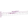 Jardinera arriate acero galvanizado antracita 544x100x36cm