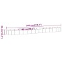 Jardinera arriate acero galvanizado plata 544x100x36 cm