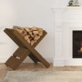 Kaminholzhalter aus massivem Kiefernholz honigbraun 47x39,5x48 cm von vidaXL, Zubehör für Taschen und Brennholzhalter - Ref: ...