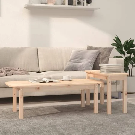 2-piece solid pine wood coffee table set by vidaXL, Coffee table - Ref: Foro24-822362, Price: 89,42 €, Discount: %