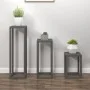 3-teiliges Bar-Set aus massivem grauem Kiefernholz von vidaXL, Topfständer - Ref: Foro24-822269, Preis: 100,44 €, Rabatt: %