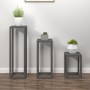 Set de bar 3 piezas madera maciza de pino gris de vidaXL, Soportes para macetas - Ref: Foro24-822269, Precio: 103,38 €, Descu...