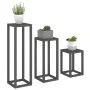3-teiliges Bar-Set aus massivem grauem Kiefernholz von vidaXL, Topfständer - Ref: Foro24-822269, Preis: 100,44 €, Rabatt: %