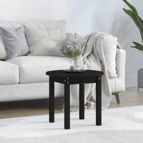 Solid black pine wood coffee table Ø 45x40 cm by vidaXL, Coffee table - Ref: Foro24-822336, Price: 31,75 €, Discount: %
