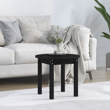 Solid black pine wood coffee table Ø 45x40 cm by vidaXL, Coffee table - Ref: Foro24-822336, Price: 32,11 €, Discount: %