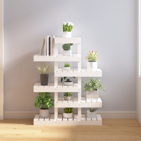 Pflanzenständer aus massivem Weißkiefernholz, 85 x 25 x 109,5 cm von vidaXL, Topfständer - Ref: Foro24-822088, Preis: 72,84 €...