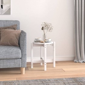 Couchtisch aus massivem weißem Kiefernholz Ø42,5x45 cm von vidaXL, Couchtisch - Ref: Foro24-822313, Preis: 26,62 €, Rabatt: %