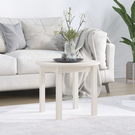 Couchtisch aus weißer massiver Kiefer Ø 55x45 cm von vidaXL, Couchtisch - Ref: Foro24-822328, Preis: 47,48 €, Rabatt: %