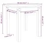 Mesa de centro de madera maciza de pino blanco Ø 55x45 cm de vidaXL, Mesas de centro - Ref: Foro24-822328, Precio: 46,88 €, D...
