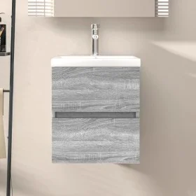 Sonoma gray engineered wood washbasin cabinet 41x38.5x45 cm by vidaXL, Bathroom furniture - Ref: Foro24-815646, Price: 45,24 ...