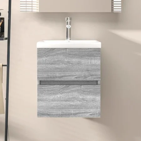 Sonoma gray engineered wood washbasin cabinet 41x38.5x45 cm by vidaXL, Bathroom furniture - Ref: Foro24-815646, Price: 45,16 ...