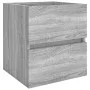 Mueble de lavabo madera de ingeniería gris Sonoma 41x38,5x45 cm de vidaXL, Muebles de baño - Ref: Foro24-815646, Precio: 45,1...