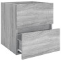 Sonoma grauer Waschtischunterschrank aus Holzwerkstoff, 41 x 38,5 x 45 cm von vidaXL, Badezimmermöbel - Ref: Foro24-815646, P...