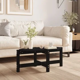 Couchtisch aus massivem schwarzem Kiefernholz, 87 x 48 x 35 cm von vidaXL, Couchtisch - Ref: Foro24-822326, Preis: 36,91 €, R...