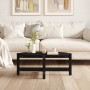 Couchtisch aus massivem schwarzem Kiefernholz, 87 x 48 x 35 cm von vidaXL, Couchtisch - Ref: Foro24-822326, Preis: 36,91 €, R...