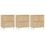 Aparadores 3 uds madera contrachapada color roble sonoma