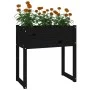 Pflanzgefäß aus massivem Kiefernholz schwarz 78x40x81 cm von vidaXL, Töpfe und Pflanzgefäße - Ref: Foro24-822136, Preis: 80,9...