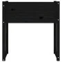 Solid black pine wood planter 78x40x81 cm by vidaXL, Pots and planters - Ref: Foro24-822136, Price: 80,91 €, Discount: %