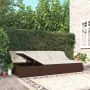 Convertible sun lounger with brown synthetic rattan cushions by vidaXL, Outdoor beds - Ref: Foro24-317239, Price: 351,26 €, D...