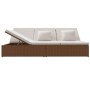 Convertible sun lounger with brown synthetic rattan cushions by vidaXL, Outdoor beds - Ref: Foro24-317239, Price: 353,80 €, D...