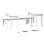 Set of 2 solid white pine wood coffee tables by vidaXL, Coffee table - Ref: Foro24-822363, Price: 77,28 €, Discount: %