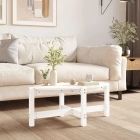 Couchtisch aus massiver weißer Kiefer 87x48x35 cm von vidaXL, Couchtisch - Ref: Foro24-822323, Preis: 38,60 €, Rabatt: %