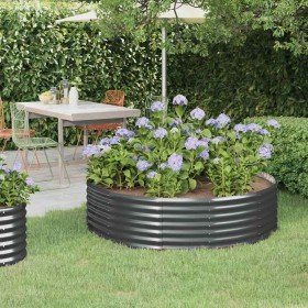 Jardinera arriate acero galvanizado antracita 140x140x36cm Jardinera arriate acero galvanizado antracita 140x140x36cm