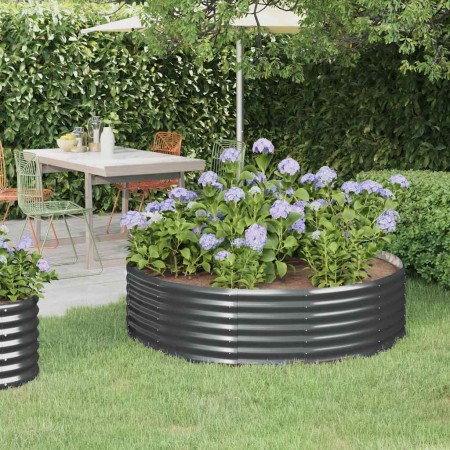 Jardinera arriate acero galvanizado antracita 140x140x36cm
