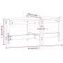 Couchtisch aus massiver weißer Kiefer 87x48x35 cm von vidaXL, Couchtisch - Ref: Foro24-822323, Preis: 38,95 €, Rabatt: %