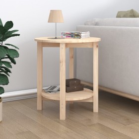 Mesa de centro de madera maciza de pino Ø55x60 cm